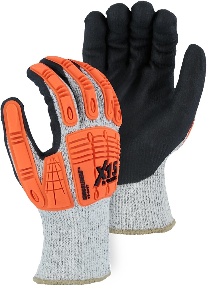 35-5567 Majestic® Glove Winter Lined Cut-Less Watchdog® Glove with Foam Nitrile Palm and Impact Protection, ANSI Cut Level A5